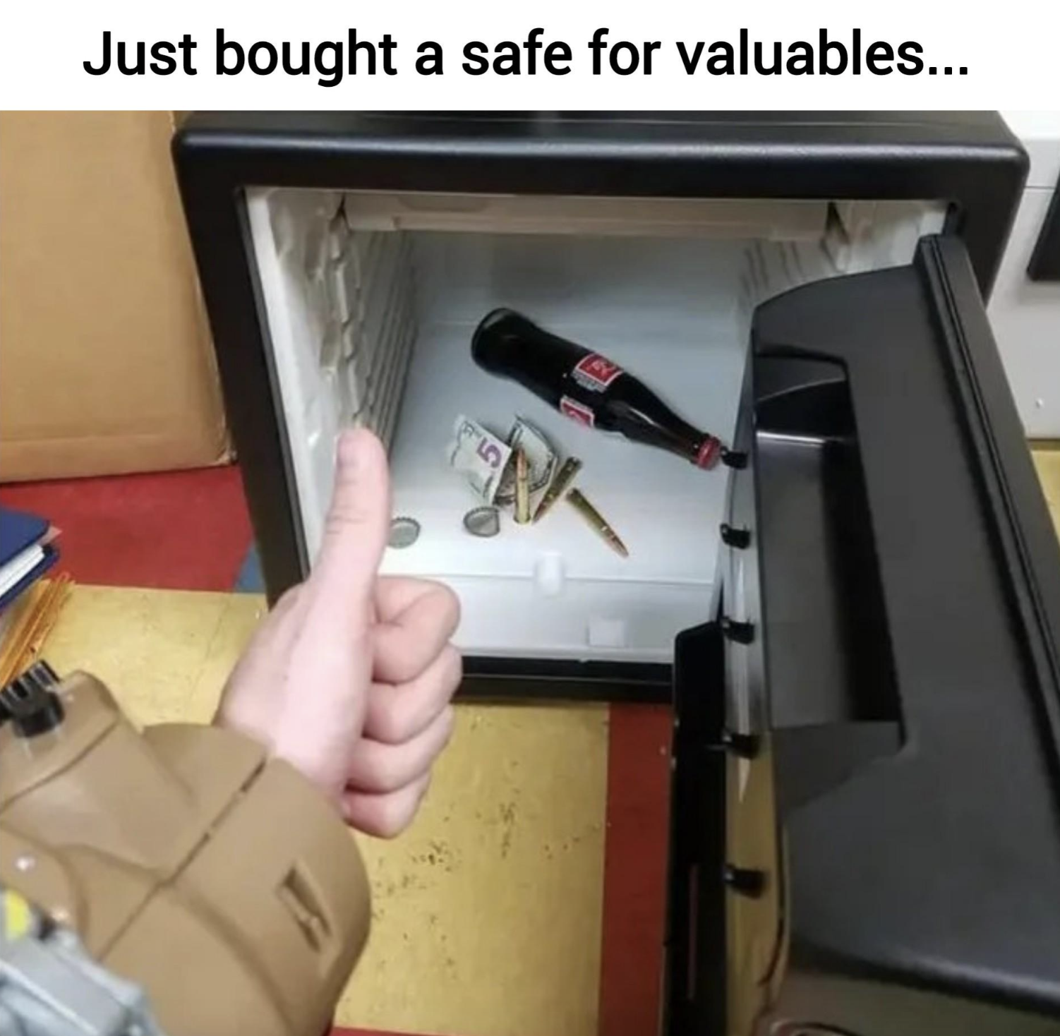 fallout safe meme - Just bought a safe for valuables...